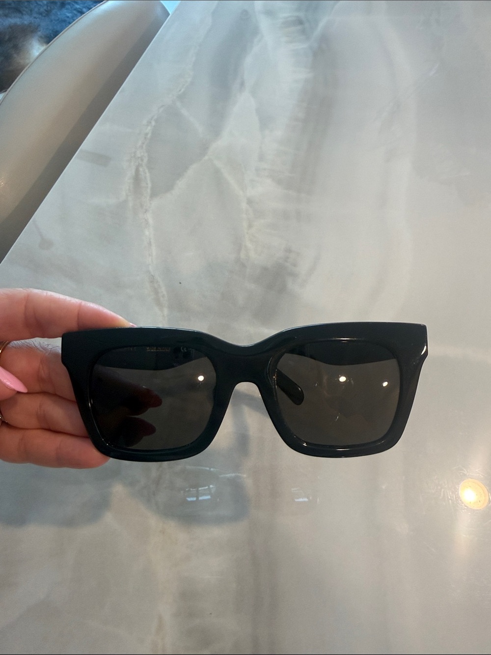 Celine wide black sunglasses